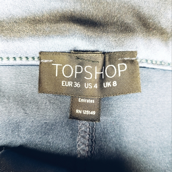 Top Shop Metalic Light Navy Tights - Picture 2 of 5